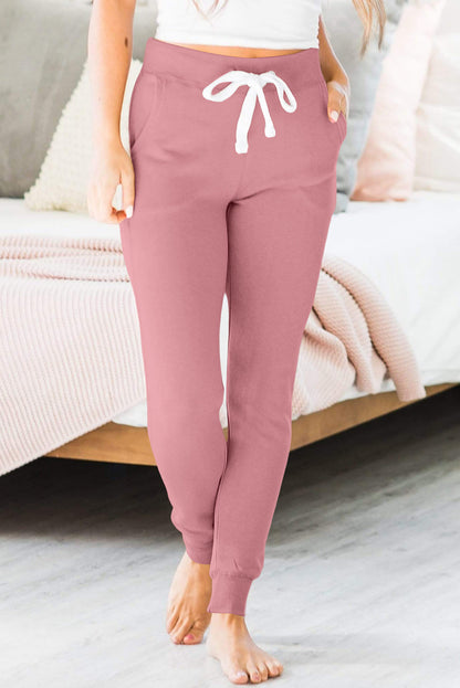 Black skinny joggers | With pockets | For women