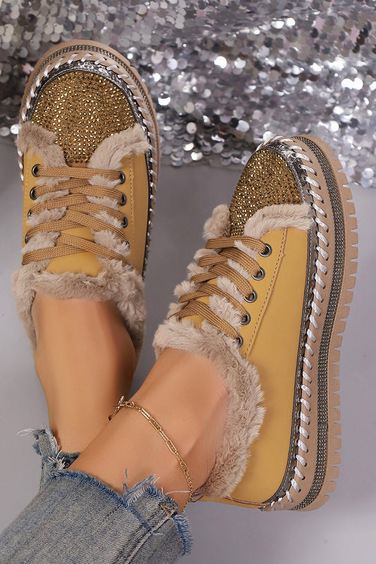 "Kaelyn" fur-lined sneakers