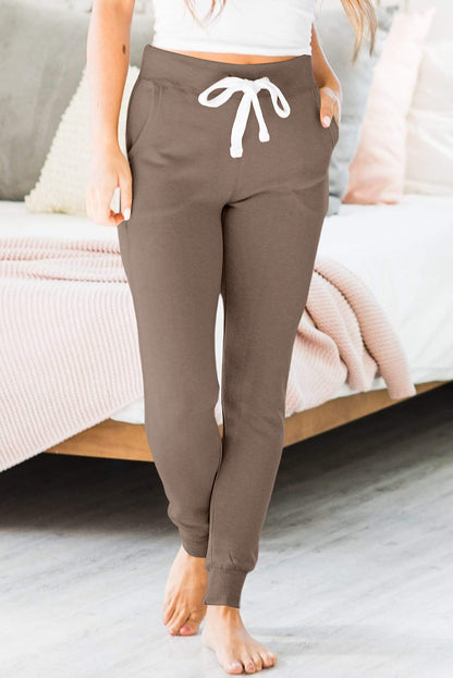 Black skinny joggers | With pockets | For women