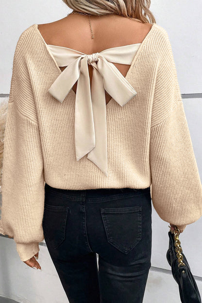 Pull au col V | Noeud de papillion | Pour FEMMES