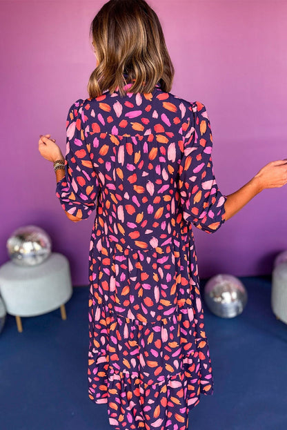 Robe longue rose/violette "Samantha"