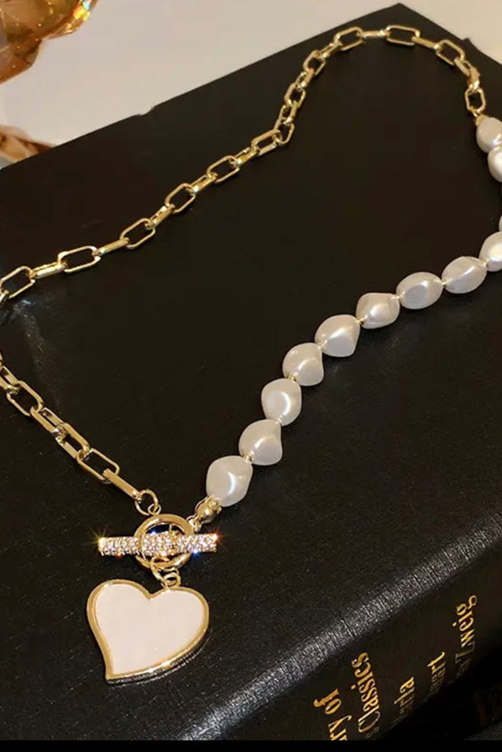 Pearl Necklace | Heart Pendant | For Women