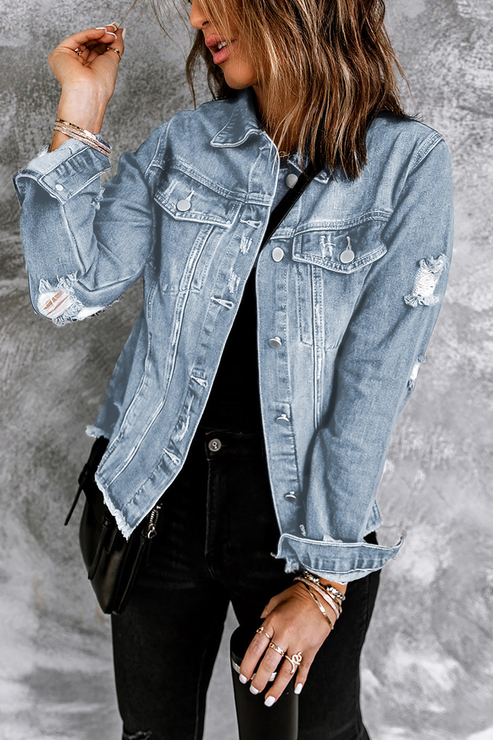 Denim Jacket | Buttoned | For WOMEN