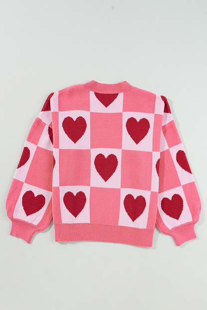 Pink Heart Sweater | For WOMEN