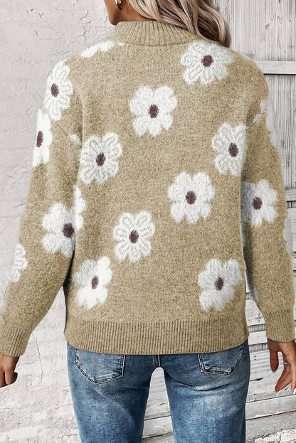Pull quarter zip floral | Pour FEMMES