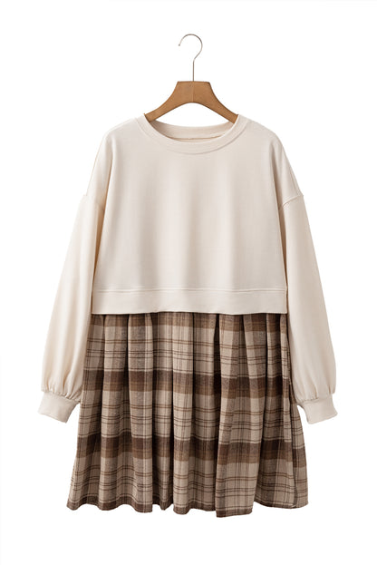Robe courte en pull | Manches longues
