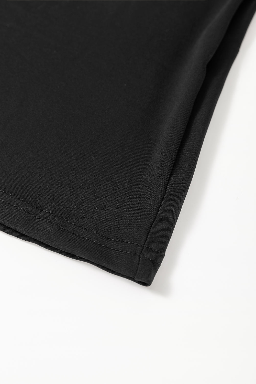 Robe mi-longue noir | Sans manches | À fente