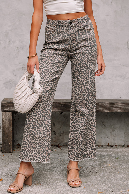 Jean leopard "Camille" pour FEMMES