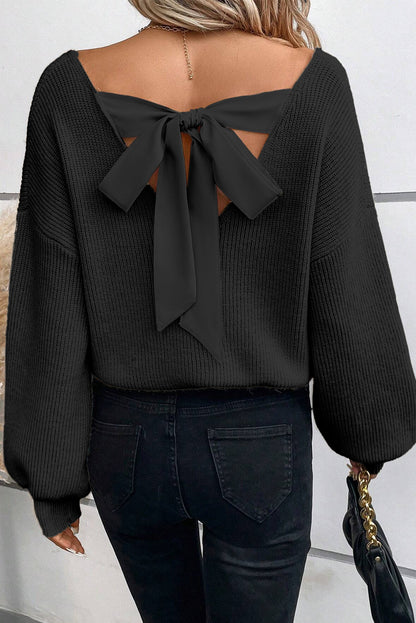 Pull au col V | Noeud de papillion | Pour FEMMES