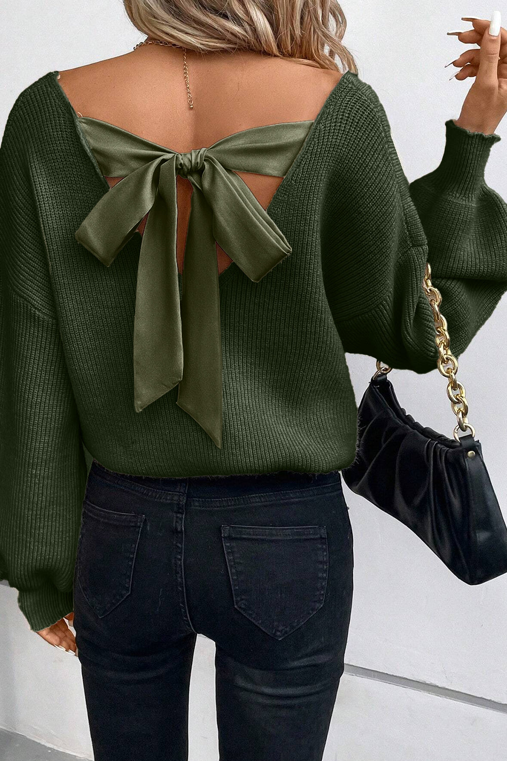 Pull au col V | Noeud de papillion | Pour FEMMES