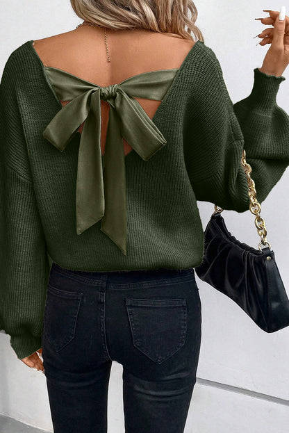 Pull au col V | Noeud de papillion | Pour FEMMES