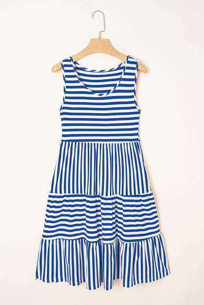 Robe courte "Juliette" | Bleu, Noir, Rose | Sans manches