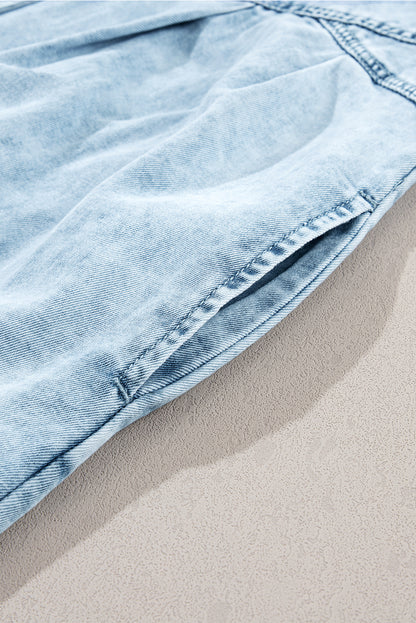 Robe courte en jean | Avec poches