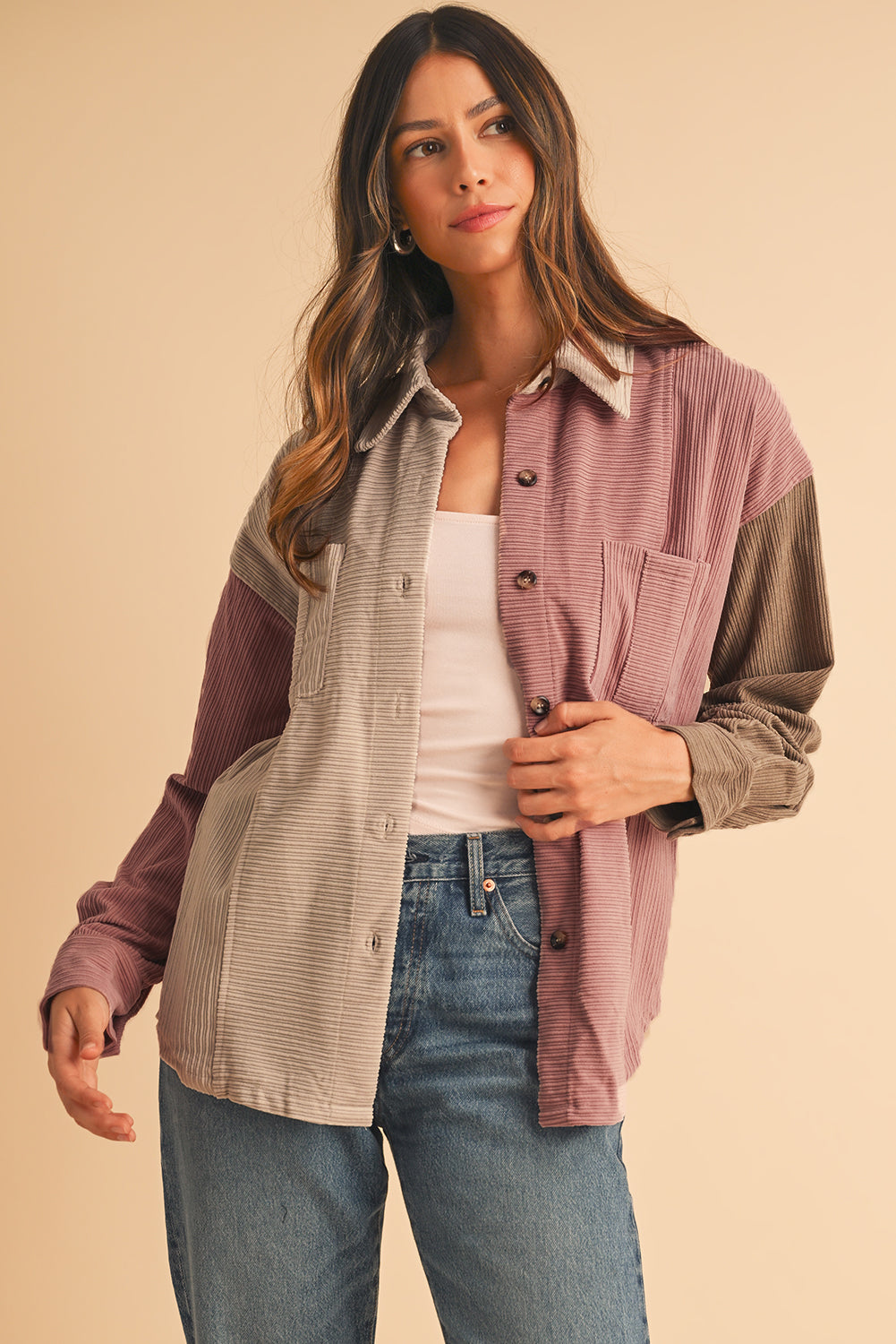 Veste de surchemise | En velours | Pour FEMMES