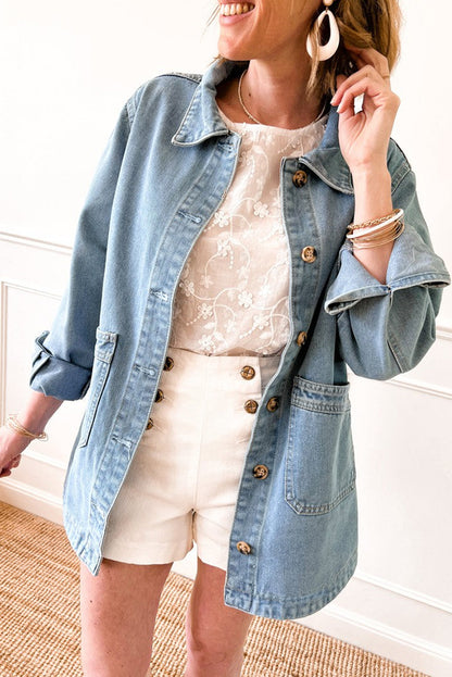 Veste en jean | Avec poches | Pour FEMMES