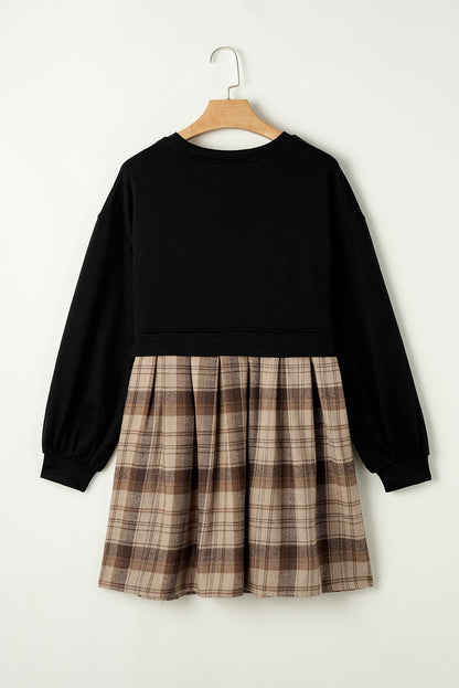 Robe courte en pull | Manches longues