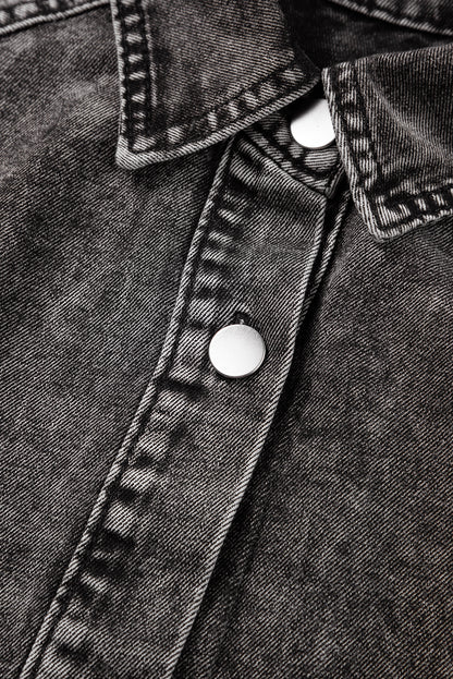Robe courte en jean | Avec poches