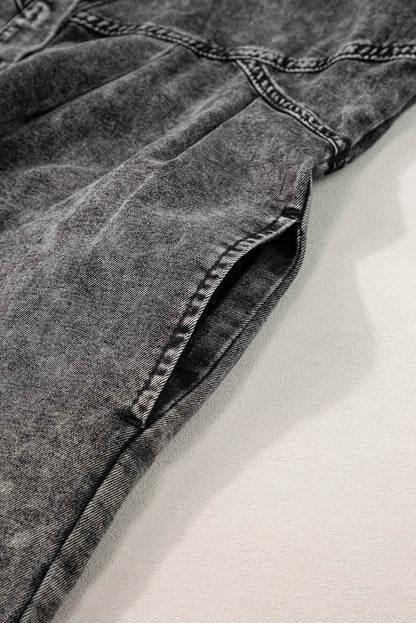 Robe courte en jean | Avec poches