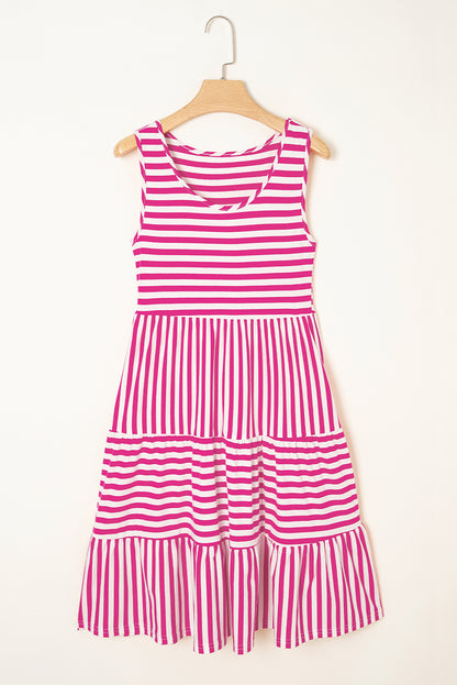 Robe courte "Juliette" | Bleu, Noir, Rose | Sans manches