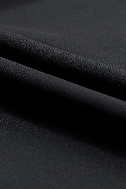 Black Exposed Seam High Waist Pocketed Joggers - ELLEsinil - 