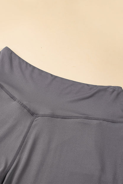 Black Exposed Seam High Waist Pocketed Joggers - ELLEsinil - 
