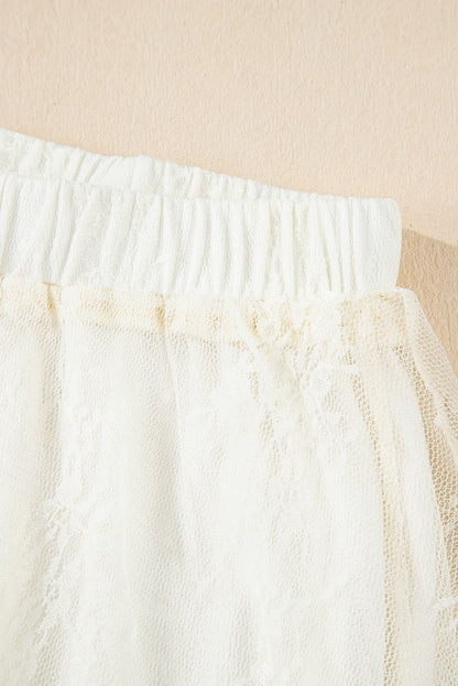 Jupe longue blanche multicouches - ELLEsinil