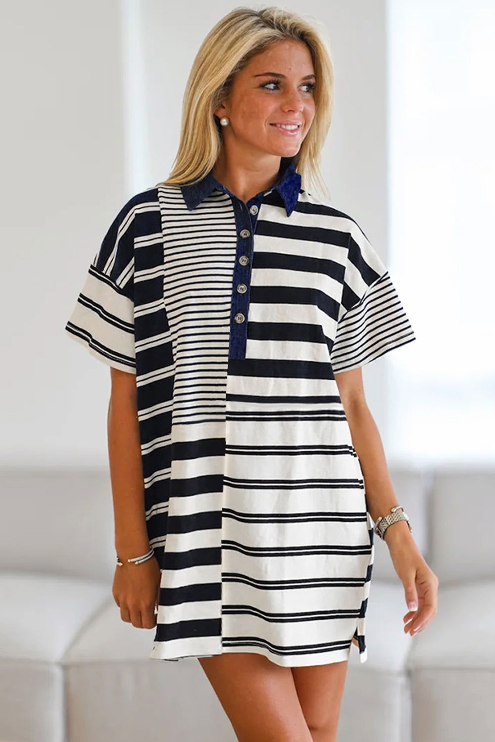 Robe courte en chemisier - ELLEsinil