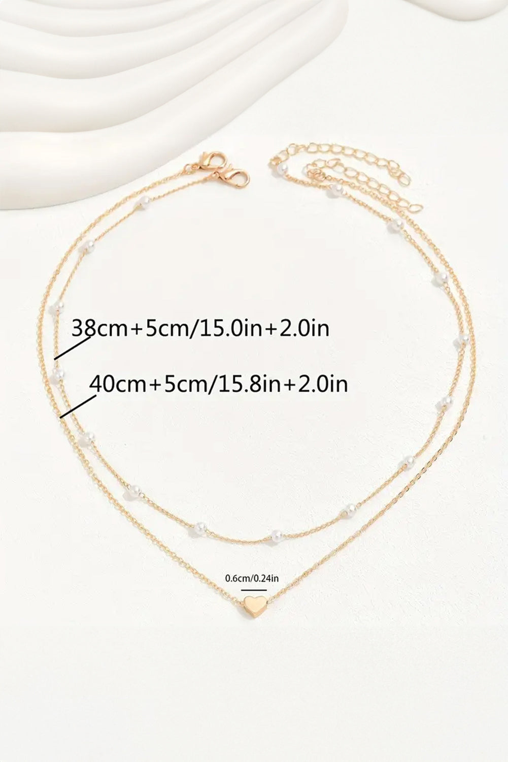 Collier de cœur doré "Chloé" pour FEMMES