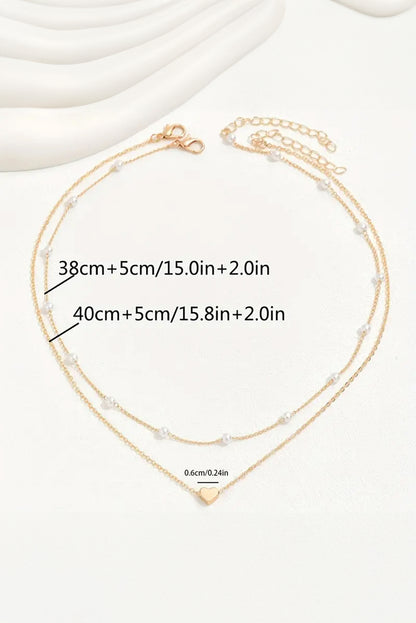 Collier de cœur doré "Chloé" pour FEMMES
