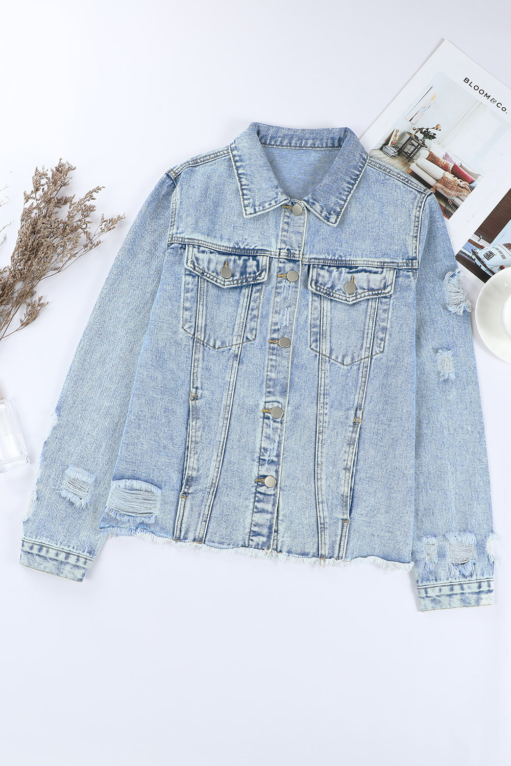 Denim Jacket | Buttoned | For WOMEN