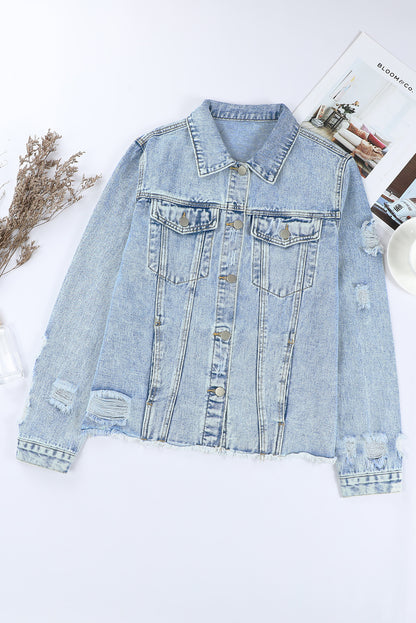 Denim Jacket | Buttoned | For WOMEN