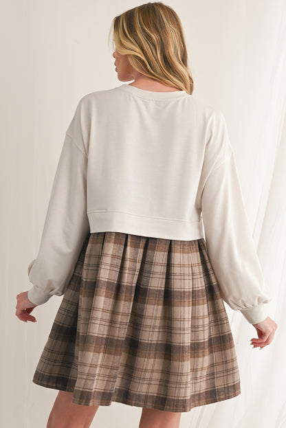 Robe courte en pull | Manches longues