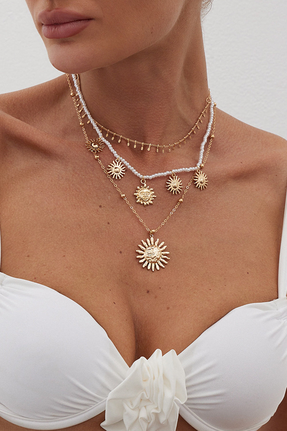 Collier multicouches doré "Emma", pour FEMMES
