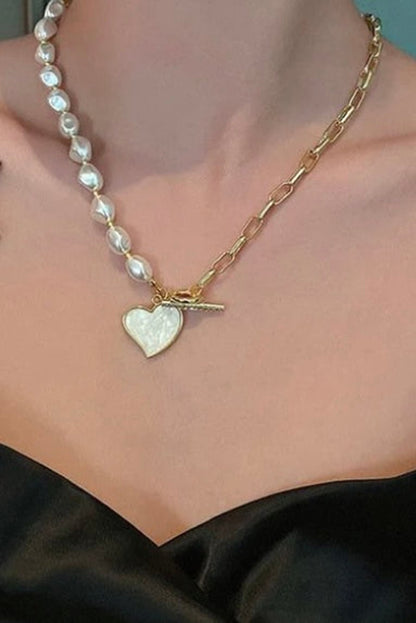 Pearl Necklace | Heart Pendant | For Women