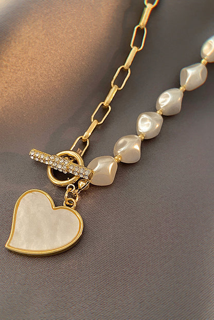 Pearl Necklace | Heart Pendant | For Women