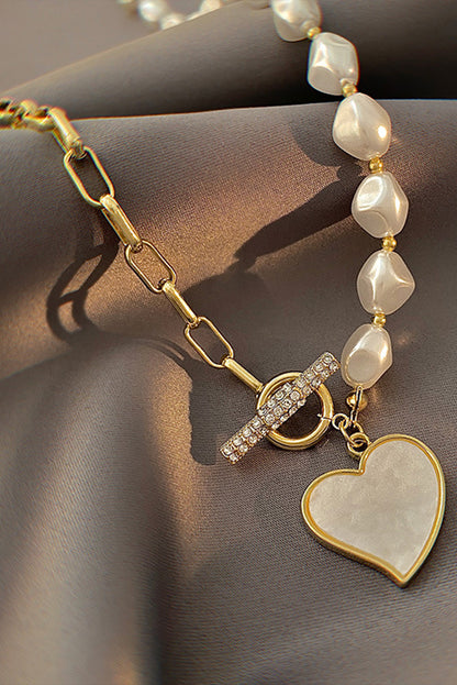 Pearl Necklace | Heart Pendant | For Women