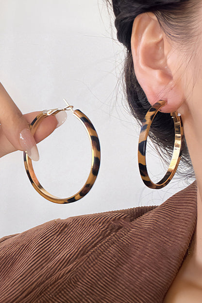 Boucles d'oreilles imprimé léopard "Romane"