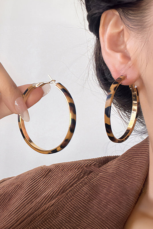 Boucles d'oreilles imprimé léopard "Romane"