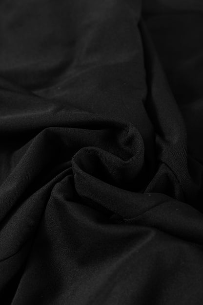 Robe mi-longue noir | Sans manches | À fente