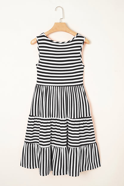 Robe courte "Juliette" | Bleu, Noir, Rose | Sans manches