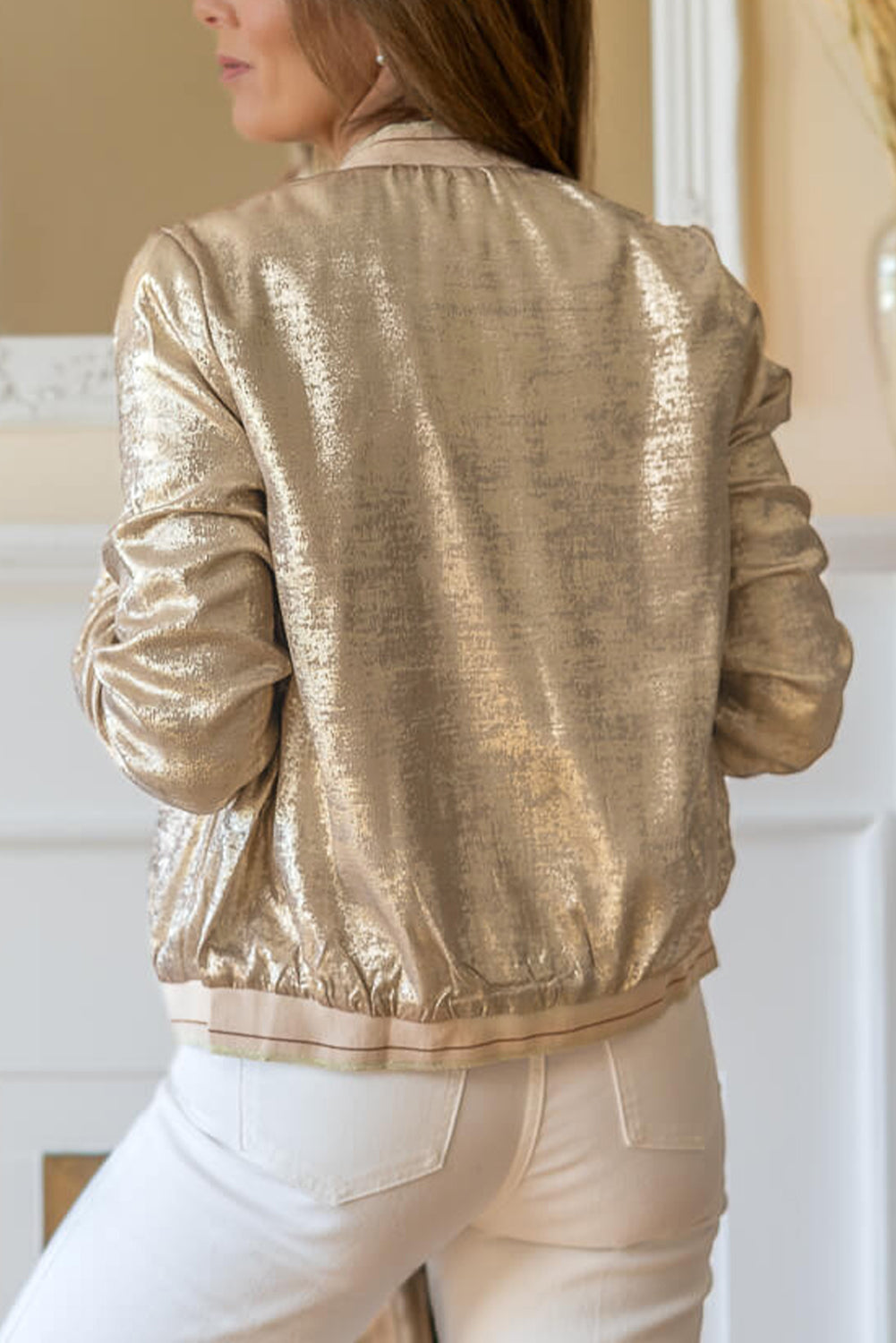 Shiny Jacket | Zip | For WOMEN