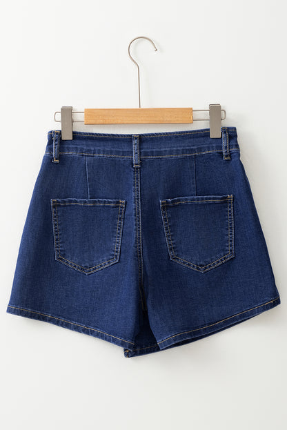 Short en jean bleu | Boutonné | Pour FEMMES