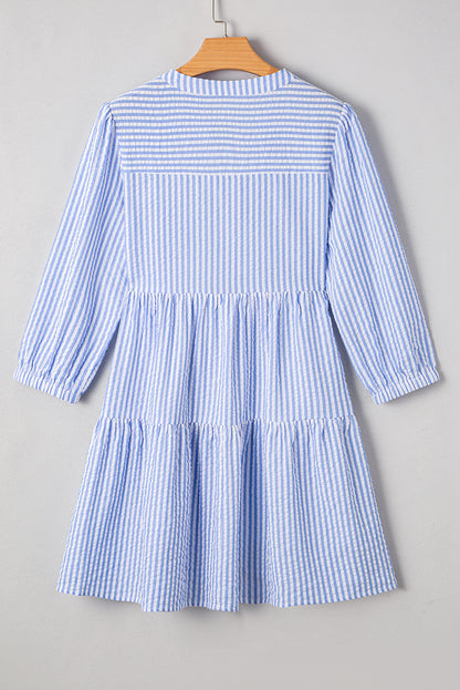 Robe courte bleue "Zoé"