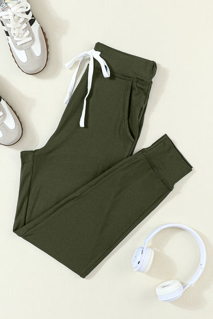 Black skinny joggers | With pockets | For women