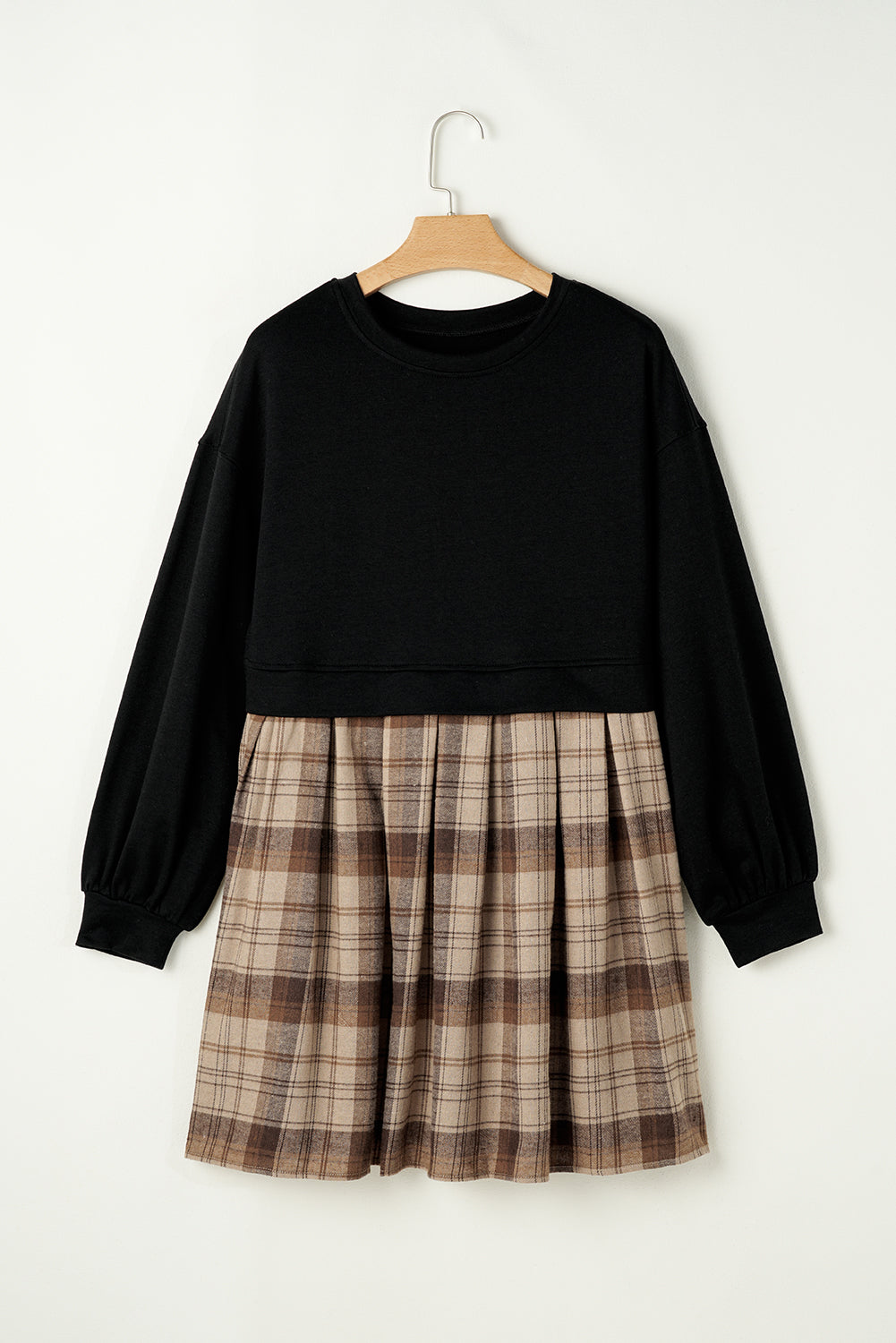 Robe courte en pull | Manches longues