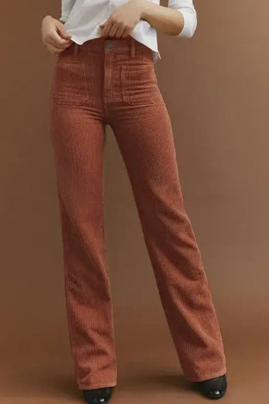 Pantalon en velours | Coupe droite | Pour FEMMES