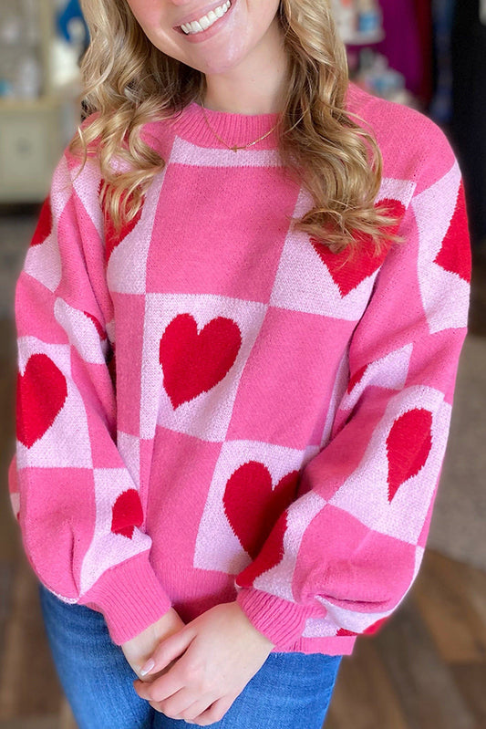 Pink Heart Sweater | For WOMEN