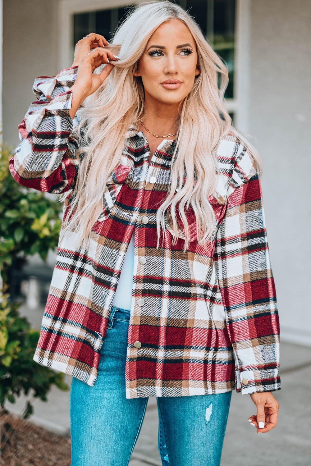 Plaid Overshirt Jacket | For WOMEN